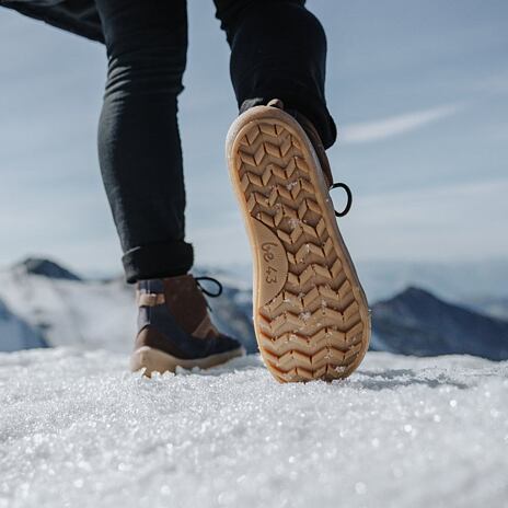 Lederschuhe knöchelhoch barefoot Be Lenka "York" braun