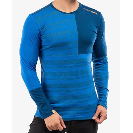 T-shirt Merino manches longues pour hommes 185 Rock'n'Wool Long Sleeve Ortovox Just Blue