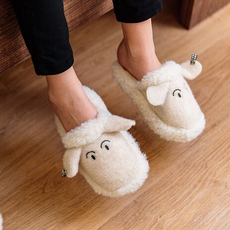 Kids’ Wool Slippers Sheep