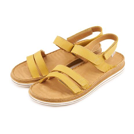 Women's orthopaedic leather sandals Vivian yellow