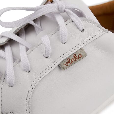 Tennis barefoot Mira en cuir blanches