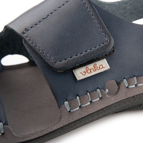 Men's leather sandals Vincent dark blue