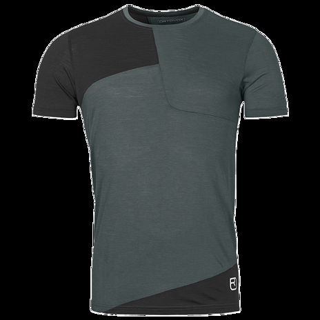 Heren merino shirt met korte mouwen 120 Tec Ortovox dark arctic grey