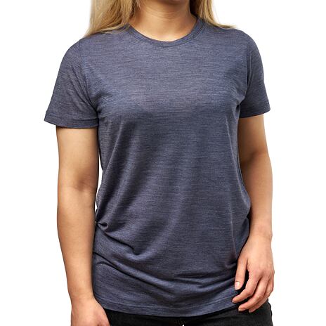 T-shirt Woolee pour femme, laine mérinos et tencel, bleu