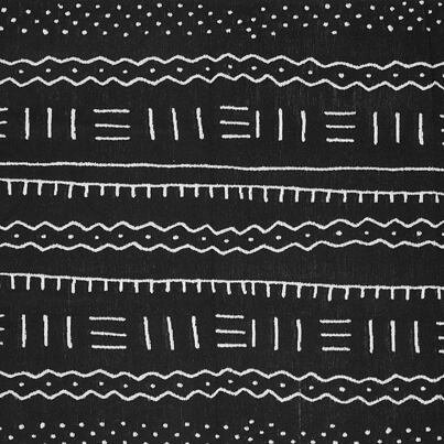Teppich aus rezyklierter Baumwolle mit Muster schwarz-weiß