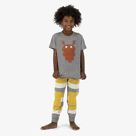 Kinder-T-shirt met merinowol Piny Ulvang grijs