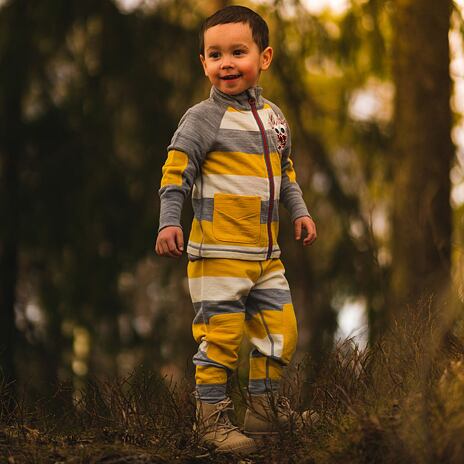 Pantalon en laine pour enfants Piny Ulvang, jaune