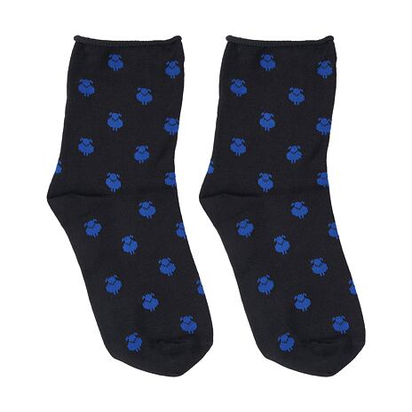 Chaussettes en bambou avec ourlet ample mouton noir