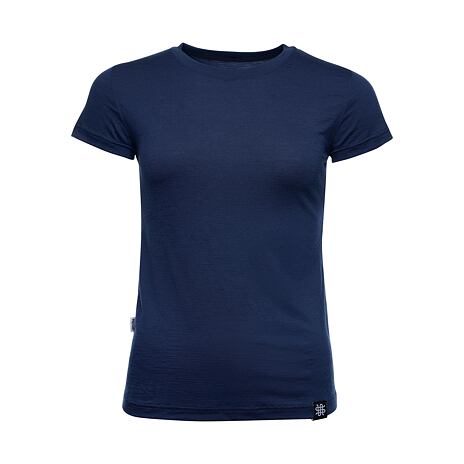 Dames Merino Vlnka T-shirt met korte mouw donkerblauw