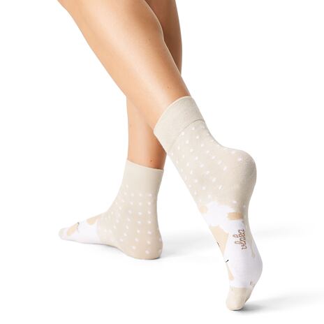 Baumwollsocken Vlnka "Schäfchen" beige