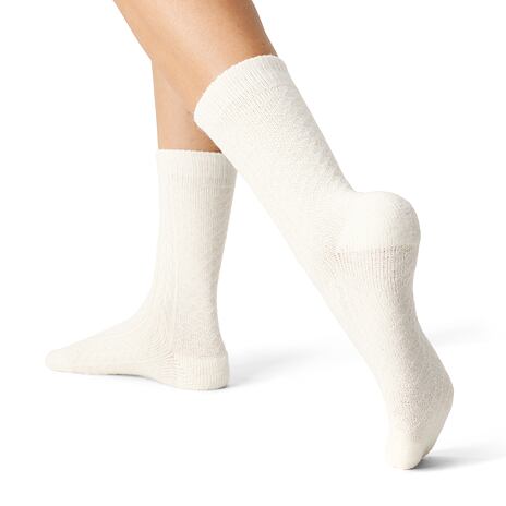 Chaussettes traditionnelles en mouton Merino blanc