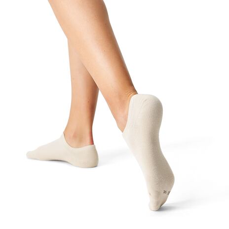 2 paires de chaussettes basses en coton, beige