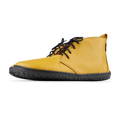 Women's Barefoot Leather Shoes Otilie Yellow-Black