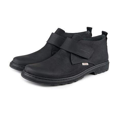 Chaussures basses en cuir pour hommes Adrian, noir