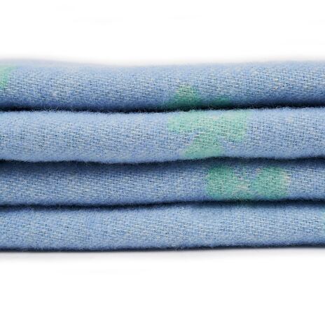 Wool Wrap Four-leaf Clover Blue-Green