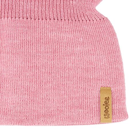 Kinder-Wollhaube Merino rosa