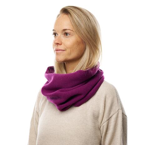 Wool Neck Warmer Supersoft Merino with Cashmere Komin Purple