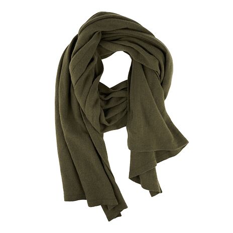 Merino Wool Scarf with Cashmere Mania Green