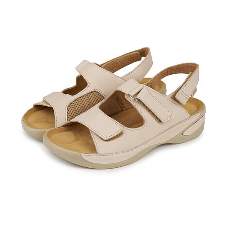 Halux-Ledersandalen für Damen Bianka creme