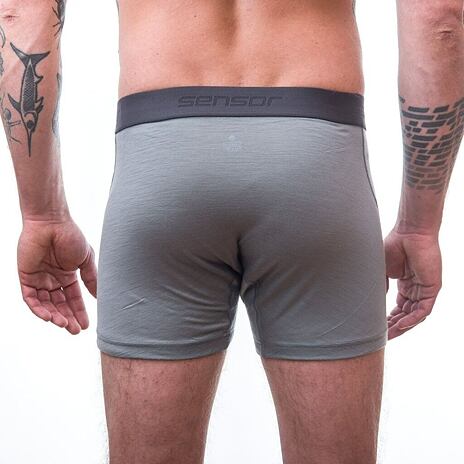 Pánske funkčné trenírky Sensor Merino Active sivá