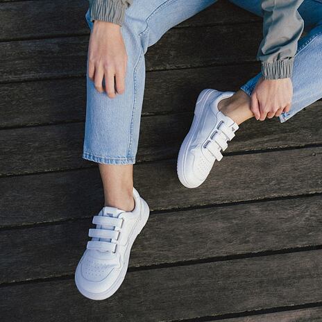 Barefoot sneakers Barebarics Zing Velcro, wit