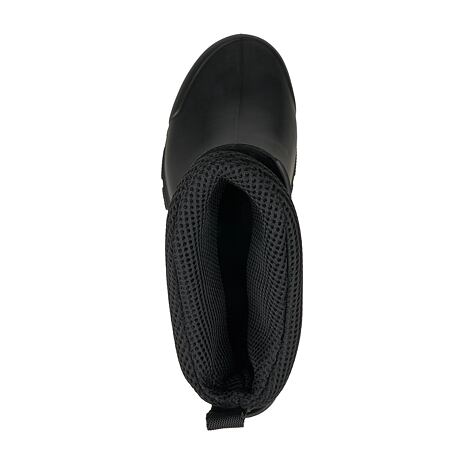 Gefütterte knöchelhohe Gummistiefel für Herren mit Woll-Innensohle schwarz