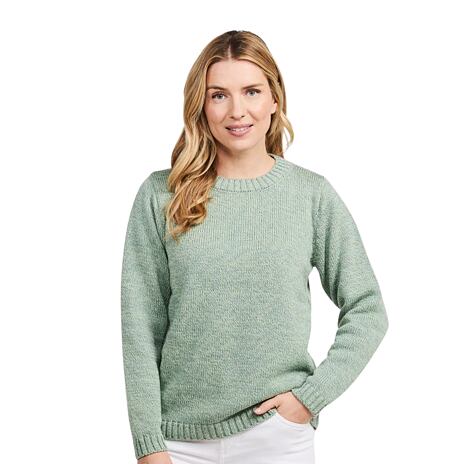 Dámsky Supersoft Merino sveter s okrúhlym výstrihom tyrkysová