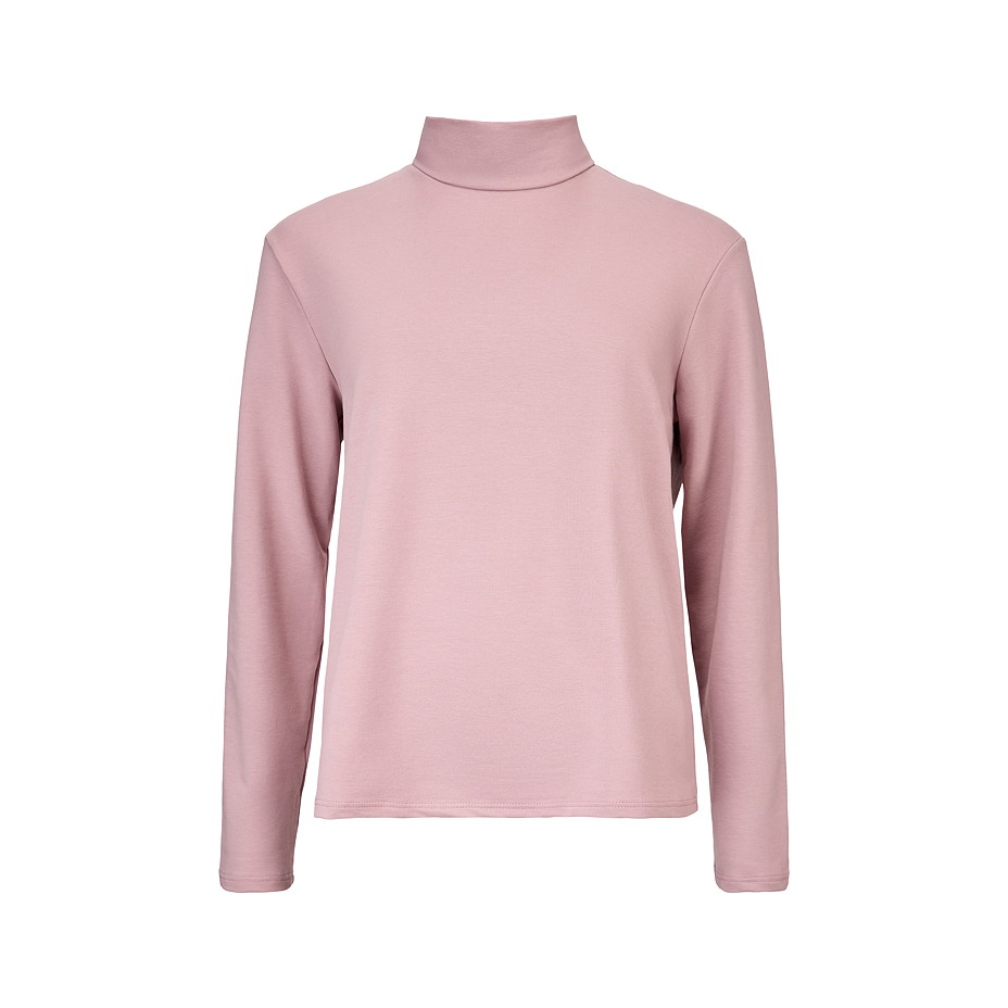 Dámska bavlnená mikina s rolákom ružová