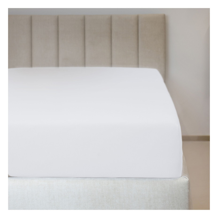 Jersey anyagú pamutlepedő, fehér