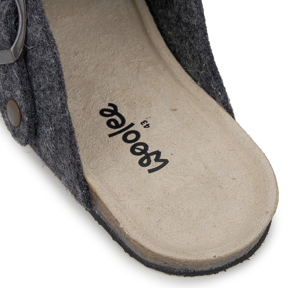 Pánské barefoot vlněné pantofle Michal šedá