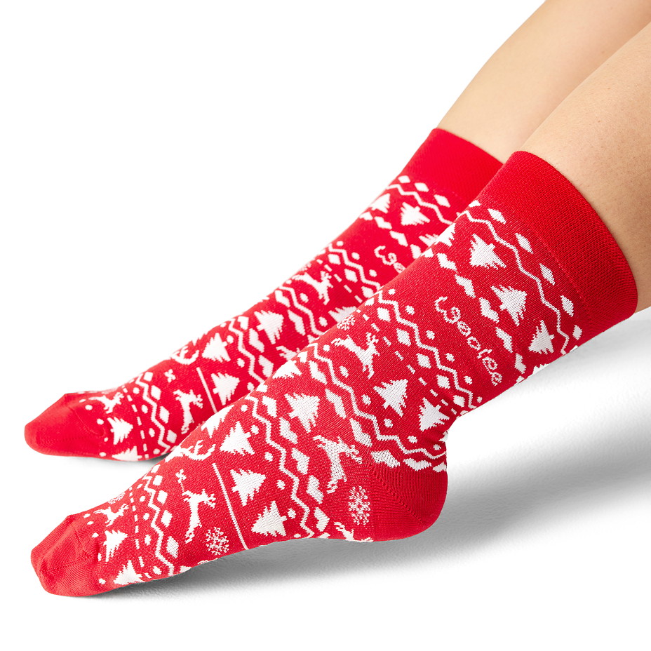 3 páry vánočních ponožek v dárkové krabičce