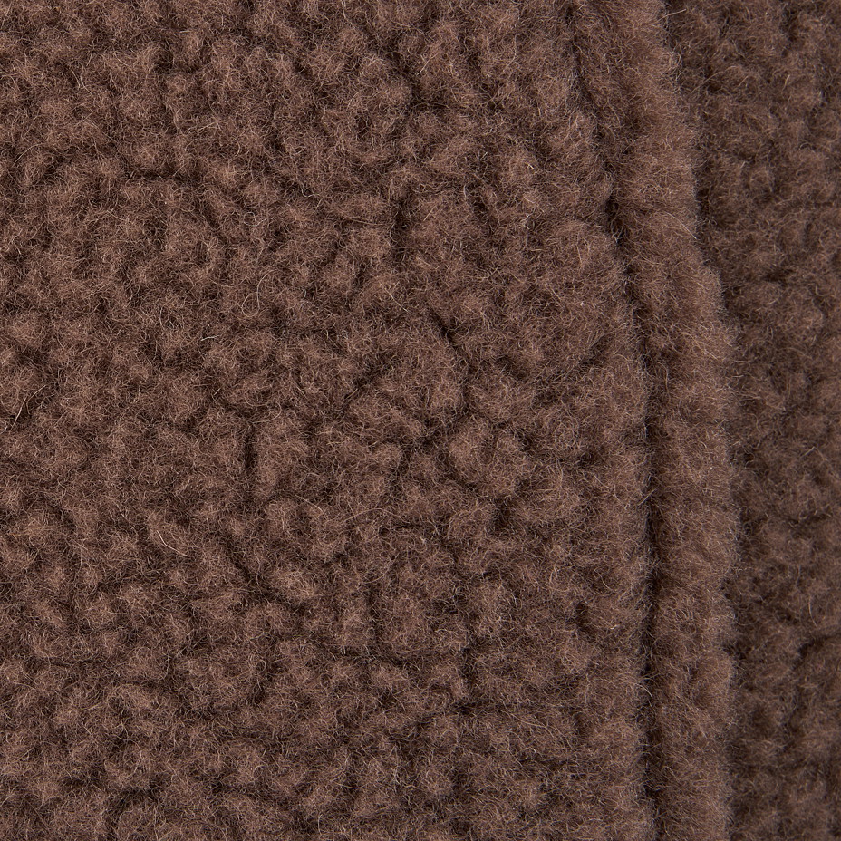 Vesta Merino lungă cu buzunare maro