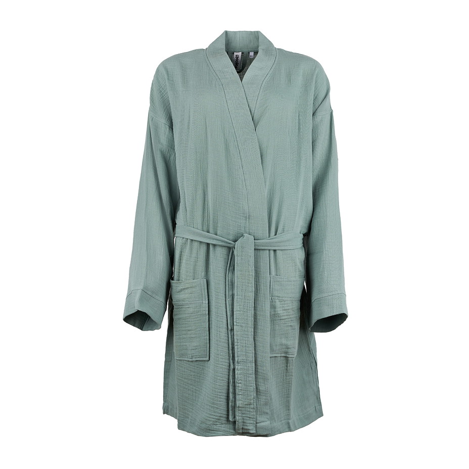 Muslin bathrobe green