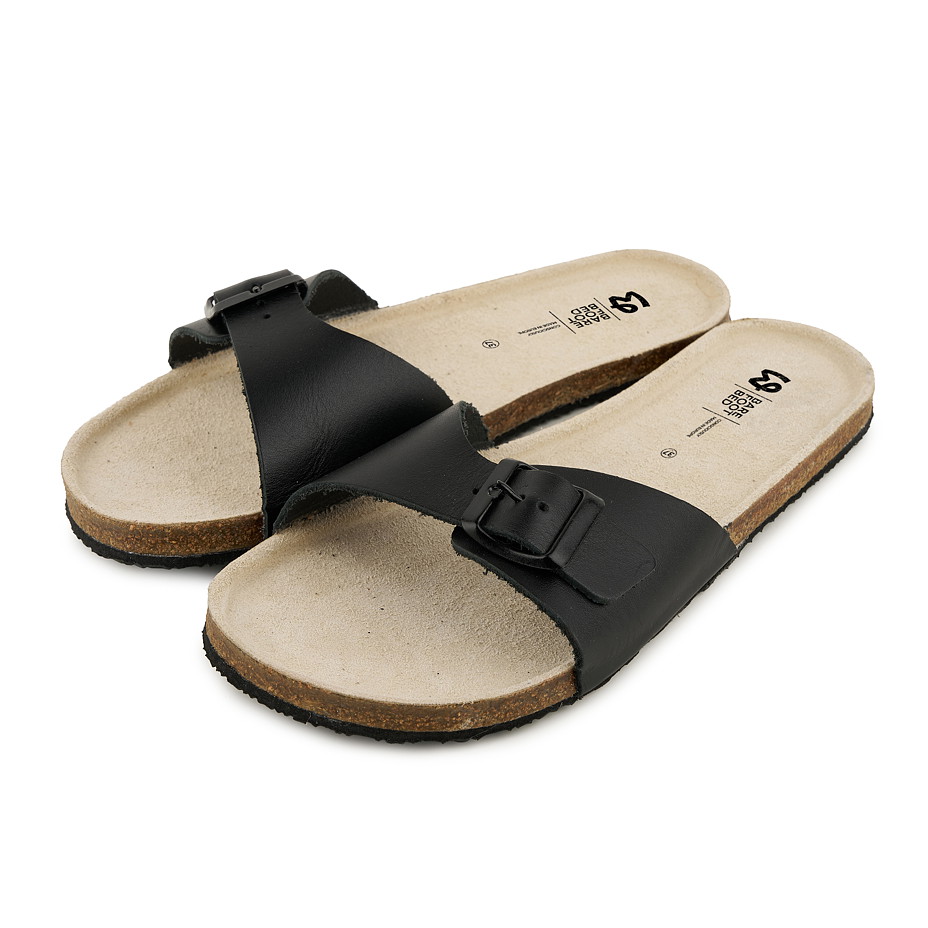 Dámské kožené barefoot nazouváky 
Denisa černá