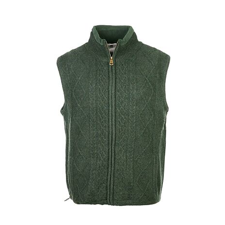 Gilet en laine pour hommes vert