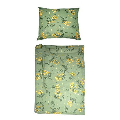 Linge de lit coton fleur jaune