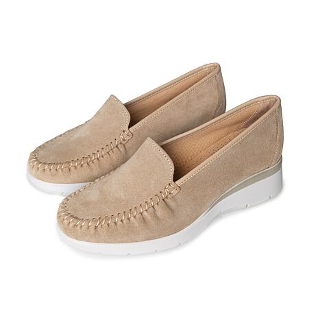 Chaussures basses en cuir pour femmes « Ester » beige