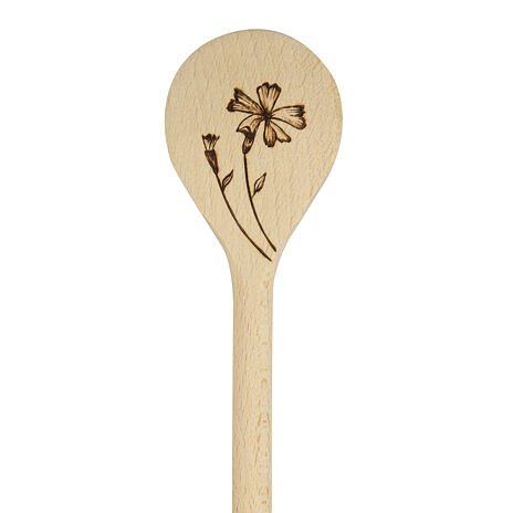 Round Wooden Spoon Summer Blossom