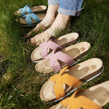 Anatomische Korkslipper für Damen "Zora" rosa