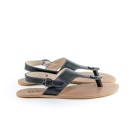 Promenade Leather Barefoot Sandals Black