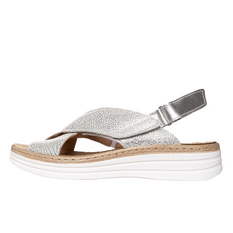 Women’s “Darina“ Leather Sandals Silver