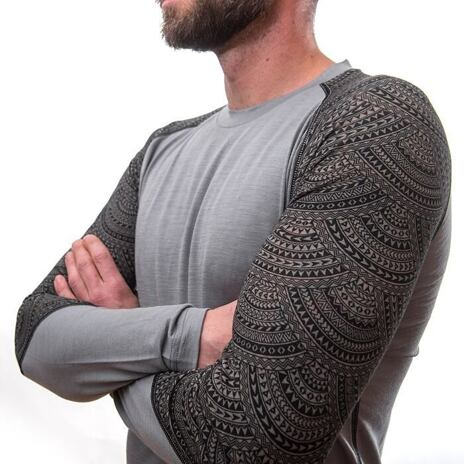 Funktionsshirt für Herren Sensor Merino Impress grau/maori