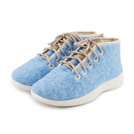 Wollen Woolee hoge sneakers blauw