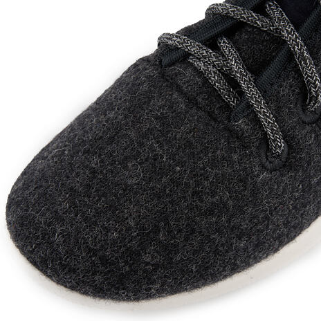 Wollen warmte-geïsoleerde hoge sneakers donkergrijs