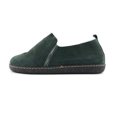 Women’s Barbora Leather Slippers Dark Green