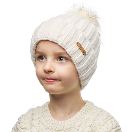 Bonnet Woolee V38 en laine pour enfant blanc