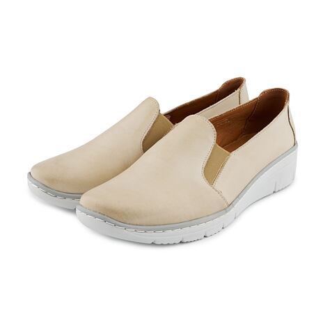 Bottines en cuir pour femmes Andréa beige