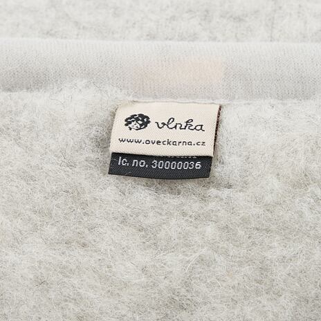 Single Layer Wool Blanket Light Grey