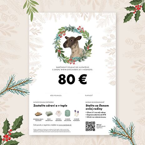 Vianočný darčekový poukaz 80 €