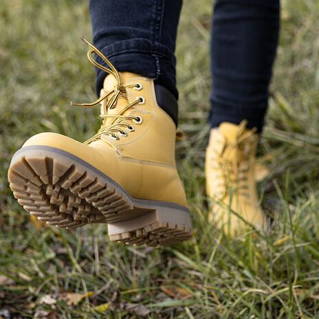 Schnürstiefeletten aus Leder mit Schafwolle Woolee 